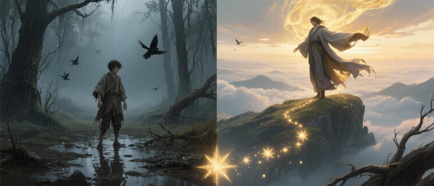 weak to strong protagonist